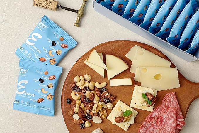 Daily Gourmet Nuts - Unsalted Mixed Nuts Snack Packs/Individually Wrapped Snacks/Nut Snacks/No Peanuts/Healthy Trail Mix Individual Packs/Deluxe Assorted Snacks