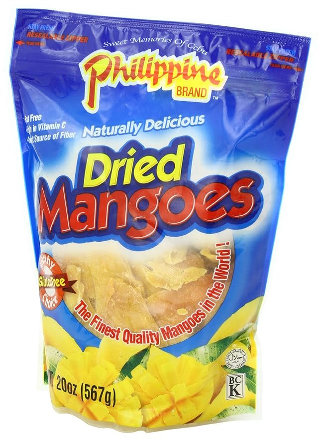 Philippine Brand Dried Mango 20-Ounce Pouches (Pack of 2)