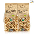 Morelli Spiral Pasta - Organic Premium Durum Wheat Semolina Italian Pasta from Italy - Protein-Rich Ancient Grains All Natural Gourmet Italian - Busiate (Trofie Gemelli) 17.6 Oz - Pack of 2