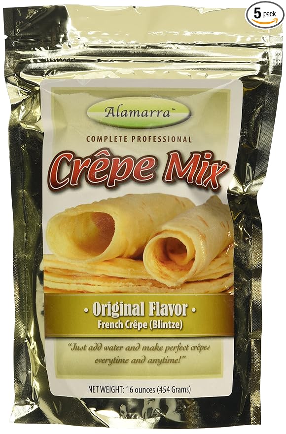 Alamarra - Instant French Crepe Mix - Five 16 Oz. Packages