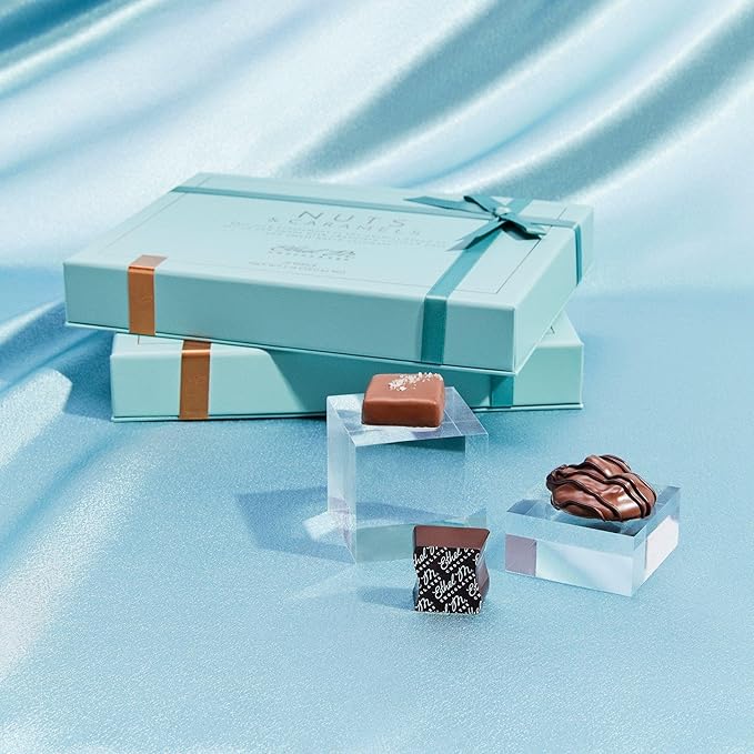Ethel M Chocolates 12-Piece The Nuts &amp Caramels Collection Premium Milk and Dark Chocolate Assortment Gift Box great for Summer