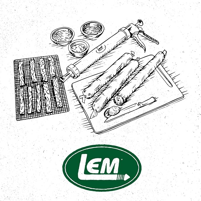 LEM Products Jerky Cannon with Nozzles and Brush Backwoods Seasonings Anodized Aluminum and Stainless Steel