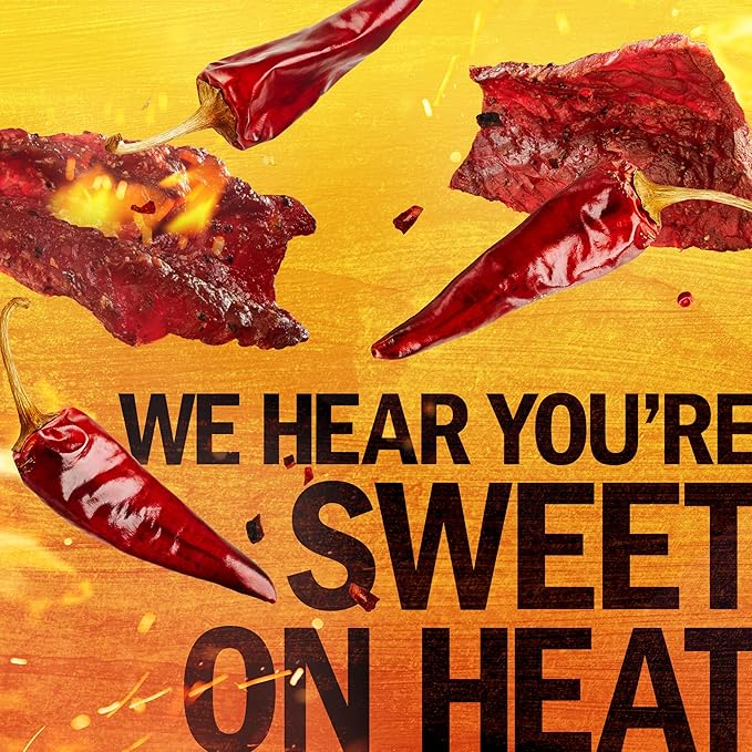 Jack Link's Sweet &amp Hot Beef Jerky - (10 Pack) 1.25 oz Bag - Ready to Eat Protein Snacks - 12g Protein per Serving - Made with 100% Real Beef