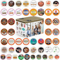 Perfect Samplers Tea Pods Cider Hot Chocolate Cappuccino &amp Coffee Pods Variety Pack Single Serve Coffee &amp K Pod Variety Pack for Keurig K Cups Brewers Coffee Gift Set 50 Count