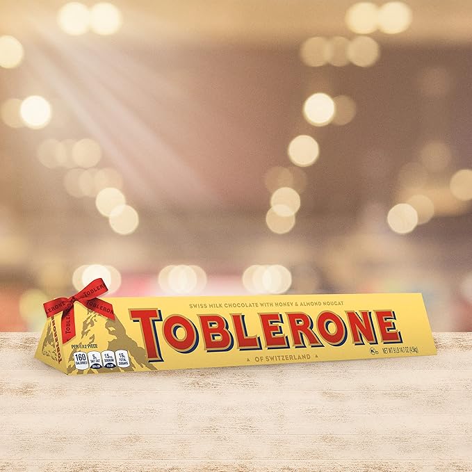 Toblerone Swiss Milk Chocolate Giant Candy Bar with Honey and Almond Nougat 9 lb 14.7 oz