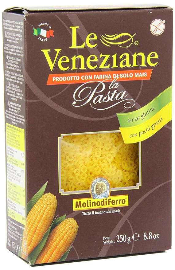 Le Veneziane - Italian Anellini Pastina [Gluten-Free] (4)- 8.8 oz. Pkgs