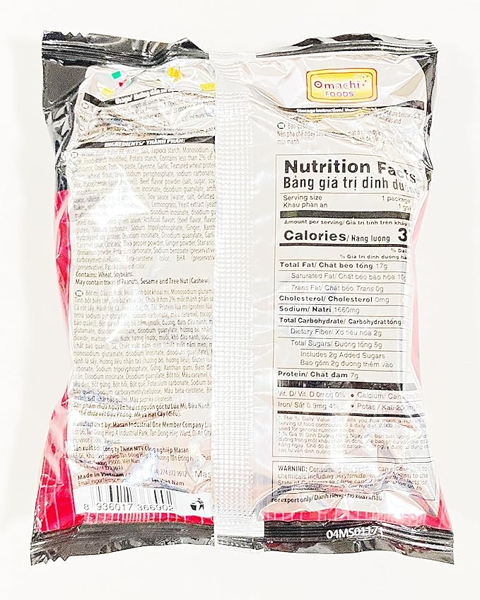 Instant NoodlesArtificial Meat FlavoredContains 2% Potato StarchRib Soup Style2.82 oz 10 Packs