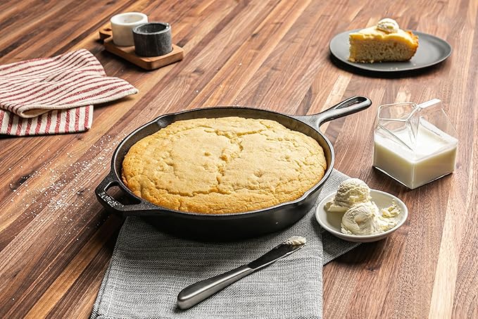 Lodge Cast Iron Skillet Cornbread - Pair with Cast Iron Skillet Wedge Pan Cornstick Pan or Muffin Pan Quality Ingredients (8 Pack) - True Southern