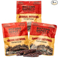 Biltong Depot Drywors Variety Pack – Original Smoked &amp Crown | 3oz Bags (3 Pack) | Air-Dried Beef Snack Sticks | High Protein | Keto &amp Paleo Friendly | Zero Sugar | Gluten Free