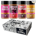Fire &amp Smoke Society Barbecue &amp Grilling Variety Pack | BBQ Seasonings and Rubs for Smoking | Gifts for Him Father's Day Gifts for Dad | Large Spices Bbq Spice Kit (4-Pack)