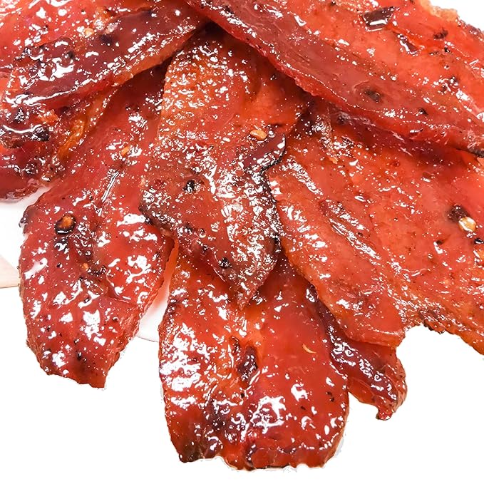 Singapore Street Food Fire-Grilled Bacon Jerky (Spicy Flavor 8oz) *Fresh Grilled to Order *Shipped the Same Day *L.A. Times Handmade Gift Winner