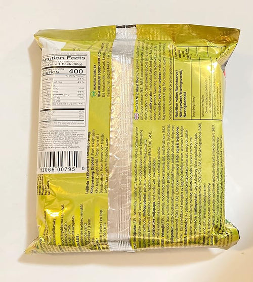 10 Pack Mama Oriental Style Instant Noodles Yellow Curry Flavor 90g And 3 Pairs Of Chopsticks