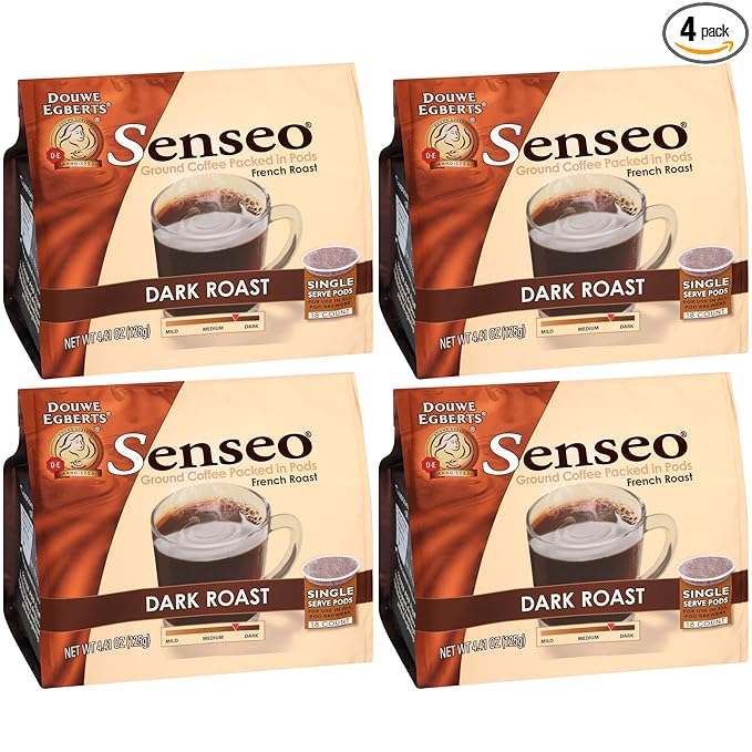 Senseo Dark Roast Coffee Pods 18-Count Pods (Pack of 4)