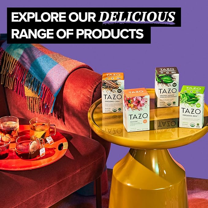 TAZO Dessert Delights Glazed Lemon Loaf Herbal Tea Bags Aromatic Blend Caffeine-Free 180 Total Tea Bags (15ct)(Pack of 12)