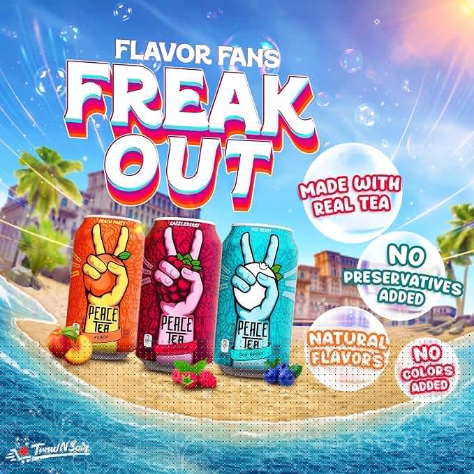 Peace Tea Razzleberry and Sno Berry - No Preservatives Made with Real Tea and Natural Fruity Flavor - Pack of 12 Iced Tea Cans (6 Cans of Razzleberry 6 Cans of Sno Berry) 2 Flavors 341 mL/11.5 fl.
