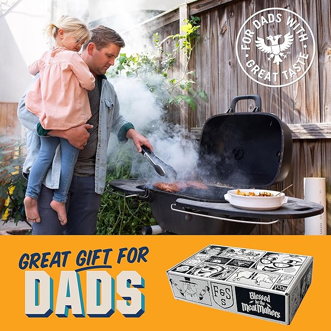 Fire &amp Smoke Society Meat &amp Potatoes Seasoning Variety Pack | BBQ Rubs Gifts for Men Father's Day Gifts | Steak Rub Chicken Burger Seasoning Brisket Rub| Large Spices Set (4-Pack)
