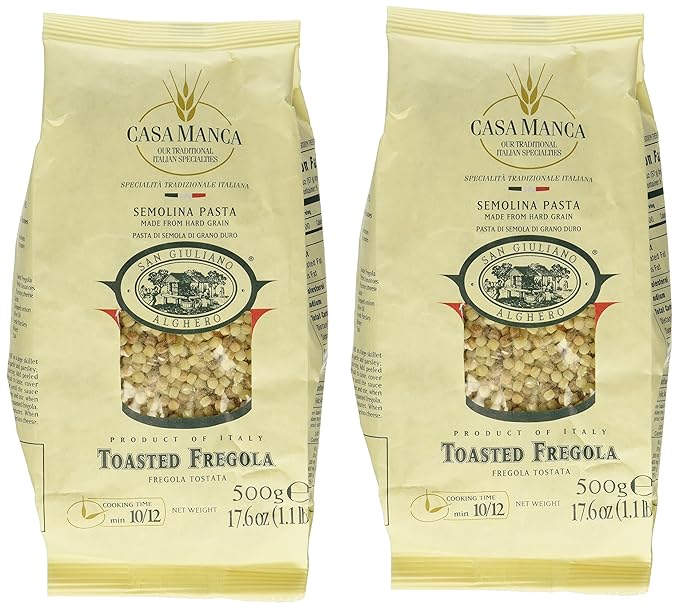4 Set Casa Manca - Italian Toasted Fregola (2)- 1.1 Pound Pkgs