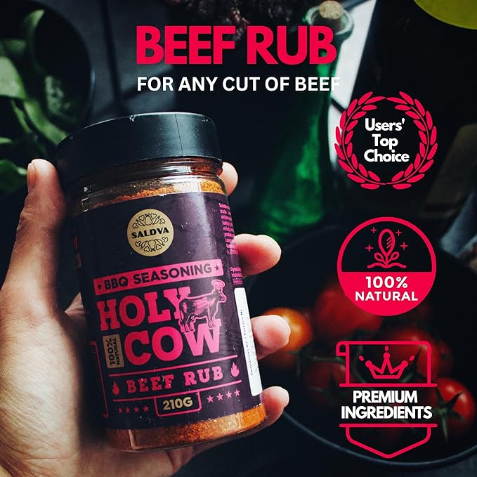 Classic Selection of Premium BBQ Seasonings - Holy Cow Angel’s Wings Smoky Pig BBQ Rubs | Pack of 3 | 100% Natural | Great Foodie Gift