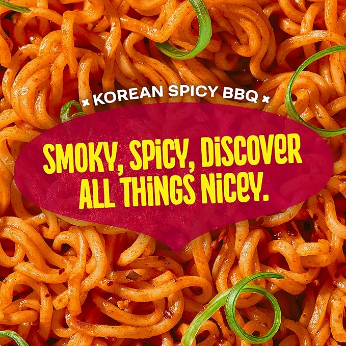 Maggi Korean Spicy BBQ Noodles Korean Instant Noodles 3 min Spicy Ramen Vegetarian Halal Kosher 24-Pack