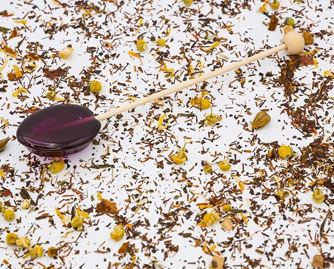 Sweet Stirs Original Flavored American Honey Spoons on Wooden Sticks Gift Pack of 10 (Lavender)