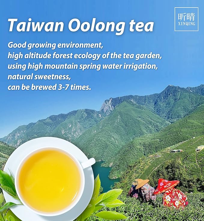 Xin Qing Taiwan Green Oolong Tea Green Oolong Tea Taiwan Oolong Tea Taiwan High Mountain Oolong Tea Taiwan Gaoshan Ulong Tea 150g/5.3oz