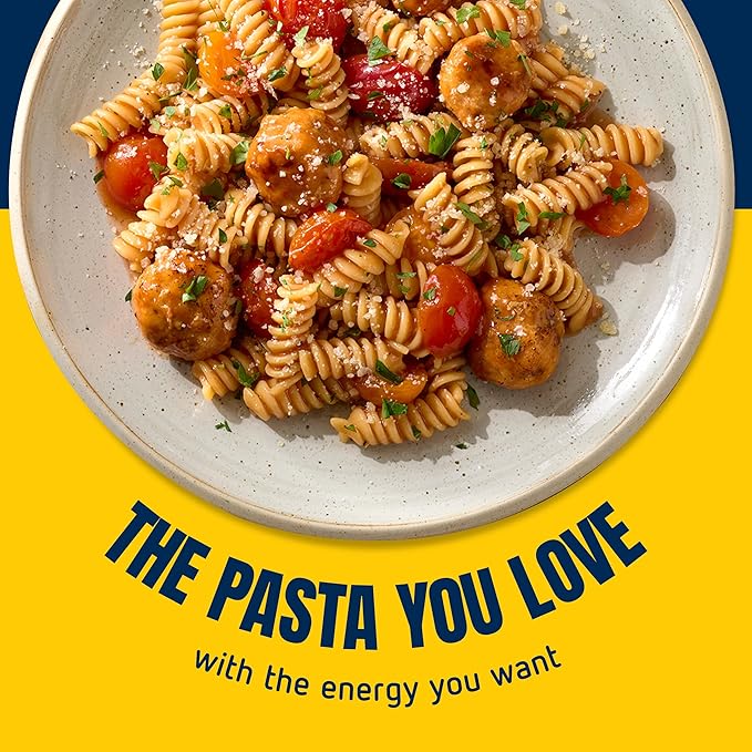 BARILLA Protein+ (Plus) Rotini Pasta 14.5 Ounce - plant based pasta - Made from Lentils Chickpeas &amp Peas - Non-GMO Kosher Certified and Vegan