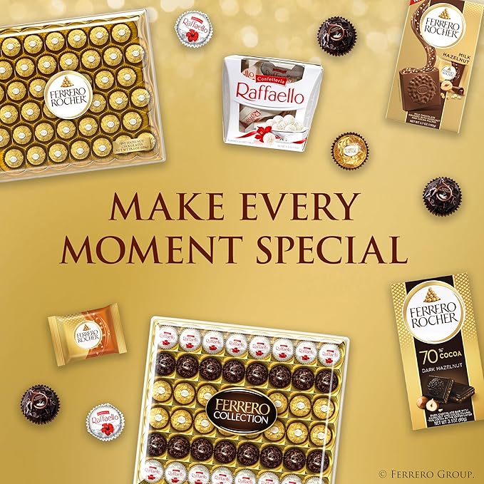 Ferrero Collection Premium Assorted Hazelnut Dark Chocolate and Coconut 48 Count Premium Treats 6.1 oz