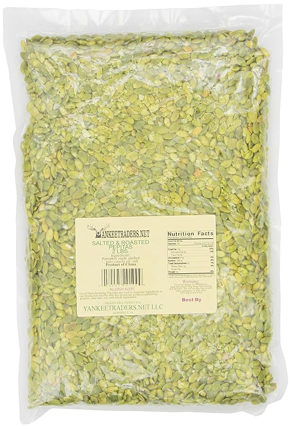 YANKEETRADERS Pepita/Pumpkin Seeds Roasted &amp Salted 2 Lb