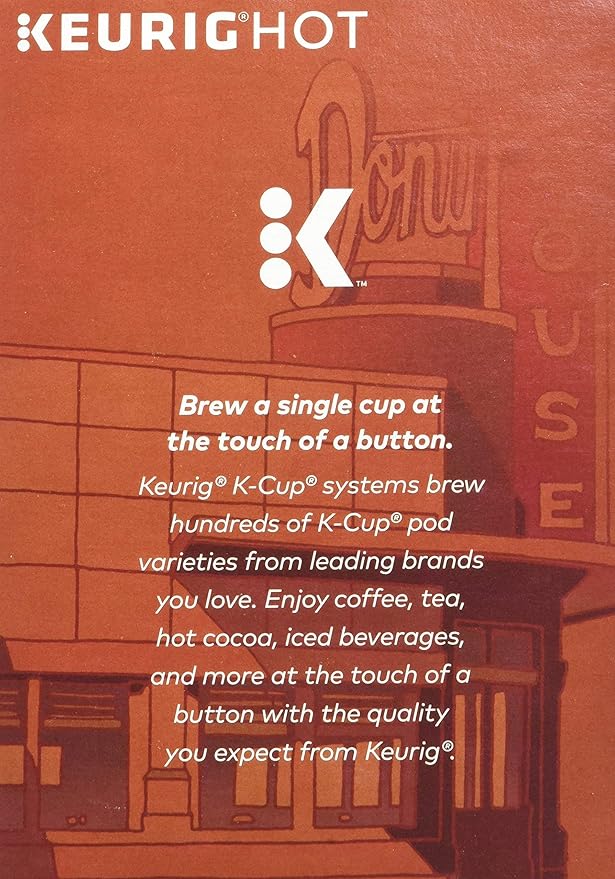 Donut House Collection Chocolate Glazed Donut Single-Serve Keurig K-Cup Pods Flavored Light Roast Coffee 24 Count