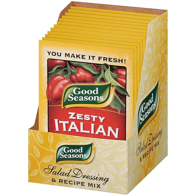 Good Seasons Zesty Italian Dressing &amp Recipe Seasoning Mix (24 Ct Pack 0.6 Oz Packets)