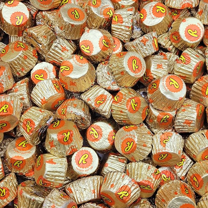ReesesPeanut Butter Miniature Cups - 90 Individually Wrapped Milk Chocolate Candy Reese Miniature Peanut Butter Cups Bulk - 2 Pounds Bulk Chocolate Pack