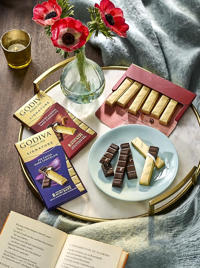 Godiva Chocolatier Signature Mini Bars Sea Salt Dark Chocolate 12-Ct. (8 pc. each)