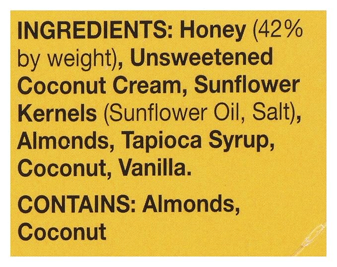 Bon Bee Honey Coconut Almond Honey Bar 12 Count 1.4 OZ