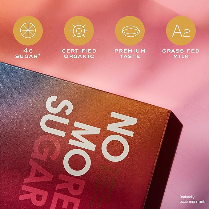 NOMOSU | Organic A2 Milk Chocolate | 60g | 10 Pack | Sugar Free | USDA Organic | Grass Fed A2 Dairy | Keto &amp Low Carb Friendly | Smooth Creamy | Guilt Free Chocolate with Clean Ingredients