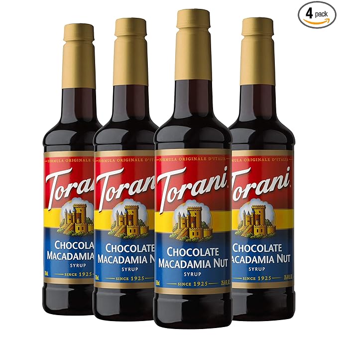 Torani Syrup Chocolate Macadamia Nut 25.4 Ounces (Pack of 4)