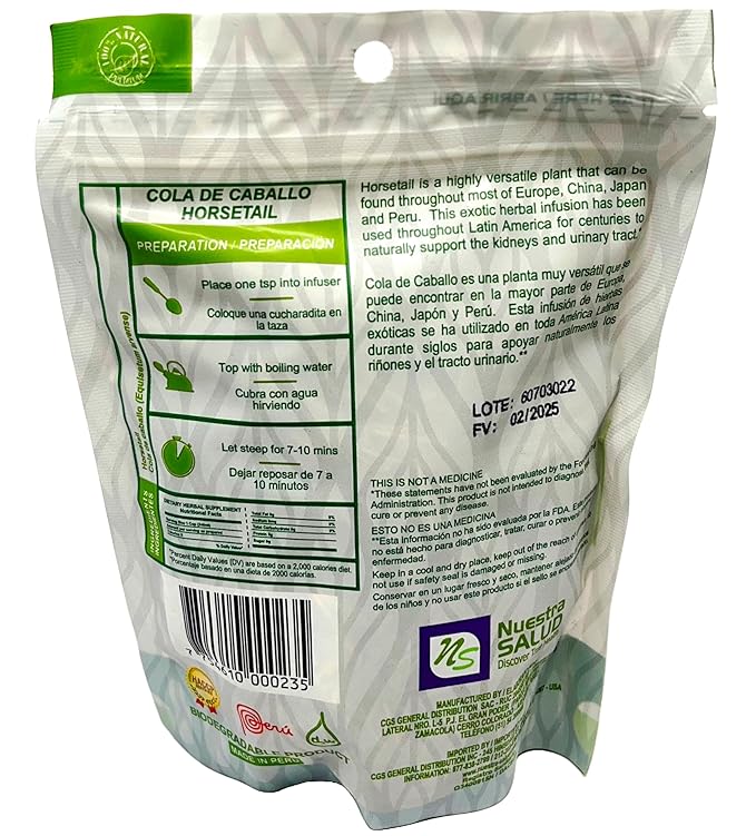 Cola De Caballo Horsetail Herbal Infusion Tea pack of 3