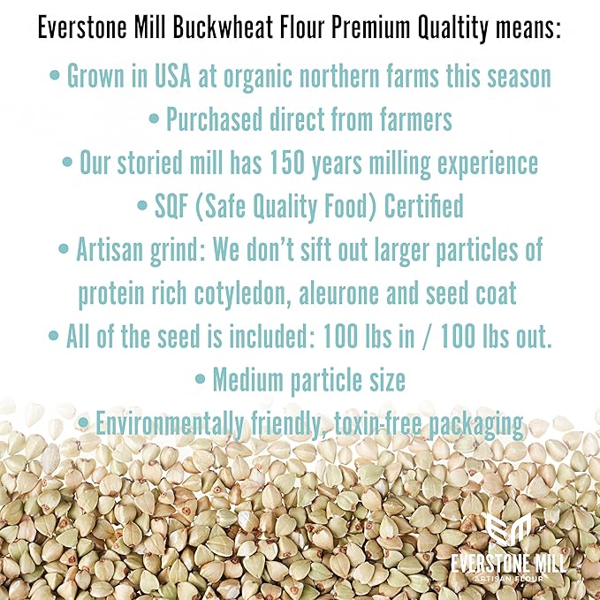 Buckwheat Flour | 5 LBS | Premium Quality Organic | Medium Dark | Fine Grind