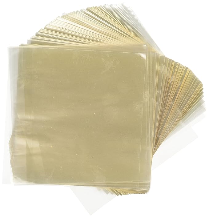 Oasis Supply Clear Caramel Colored Wrapper Sheets Wrapping Paper for Candy 5 x 5 Inches Sheets (1 Pound about 1000 sheets)