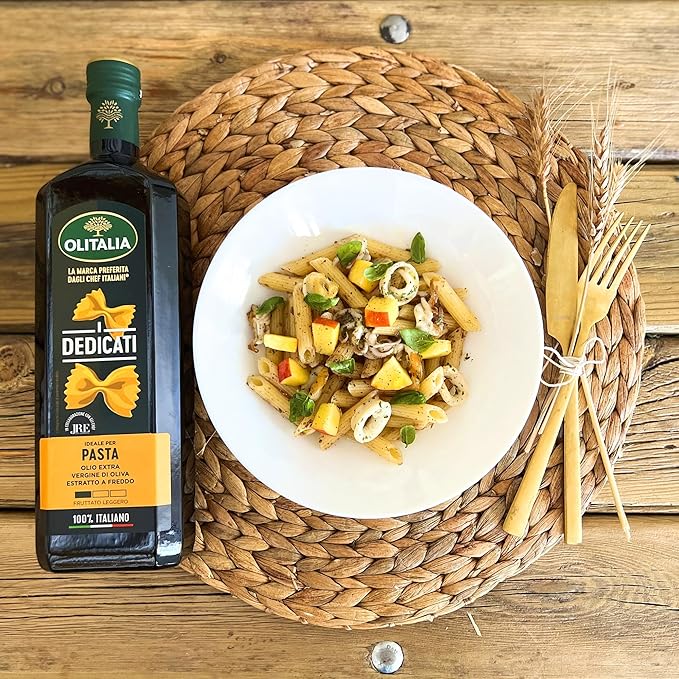 Olitalia Extra Virgin Olive Oil – Pasta Flavor Booster (3 Pack) – EVOO Polyfenol – Extracted and Bottled in Italy - Dressing and Marinate – Organic Cold Pressed