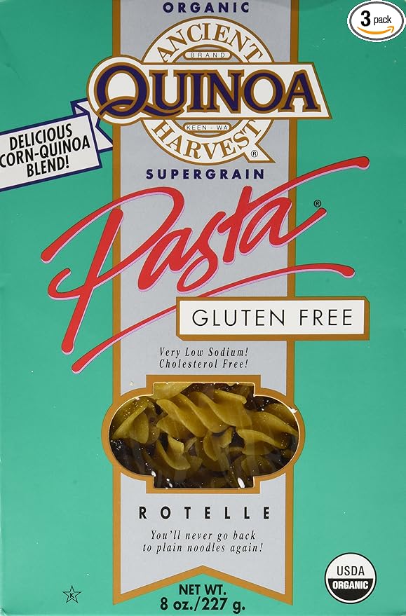 Ancient Harvest Organic Quinoa Pasta Rotelle 8 Ounce (Pack of 3)