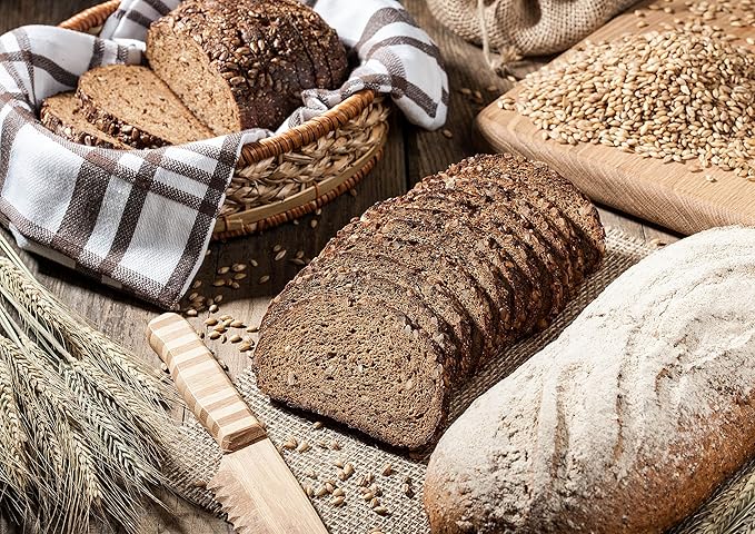 Food to Live Organic White Rye Flour 16 Pounds - Non-GMO Unbleached Light Medium Protein Vegan Kosher Finely Milled Berries Great for Baking Cookies Muffins Bread and Sourdough