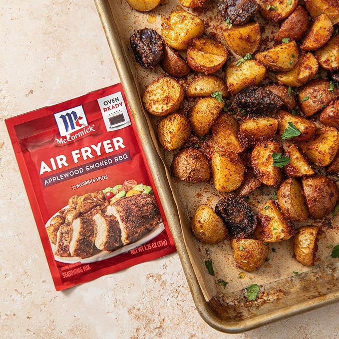 McCormick Air Fryer Applewood Smoked BBQ Seasoning Mix 1.25 oz (Pack of 12)