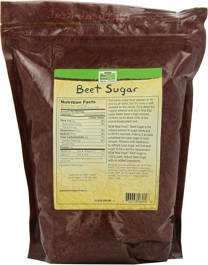 NOW Foods Beet Sugar 3-Pound (Pack of 2)