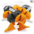 4E's Novelty Halloween Fortune Cookies Bulk - 50 Individually Wrapped with 50 Funny &amp Scary Fortune Cookies Sayings for Kids &amp Adults Trick-or-Treat Perfect for Halloween Party