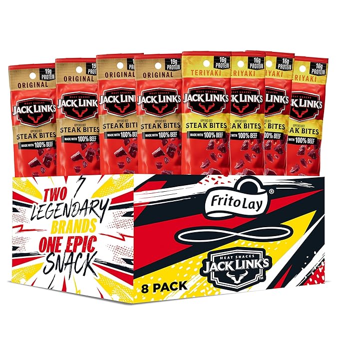 Frito Lay Jack Link's Steak Bites Variety Pack (Pack of 8)