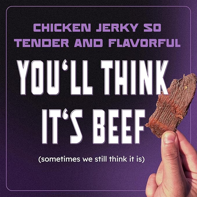 MaxJerky Sichuan Chili Crisp Chicken Jerky 27.5 Grams of Protein 2.5 OZ (4 Pack)