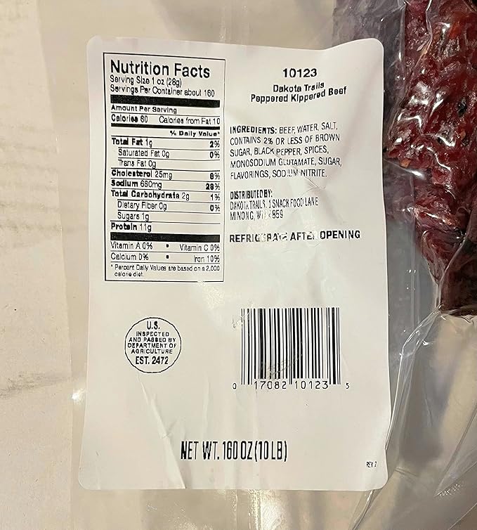 Dakota Trails TERIYAKI Kippered Beef Jerky 10 Pounds Lbs Bulk Bag