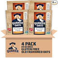 Quaker Gluten Free Old Fashioned Rolled Oats Non GMO Project Verified 24oz Resealable Bags (Pack of 4)