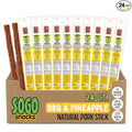 Barbecue and Pineapple Natural Pork Meat Sticks Sogo Snacks Smoked Meat Stick Travel Snacks Snack Bundle of 24 Mild Flavored Snack Sticks