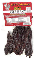 Lee's Market Hot Beef Jerky - Soft &amp Tender - Healthy Low Carb Gluten-Free Snack - Paleo &amp Keto-Friendly - Michigan Made Handcrafted Jerky - Specialty Gourmet Meat Snacks - 8oz